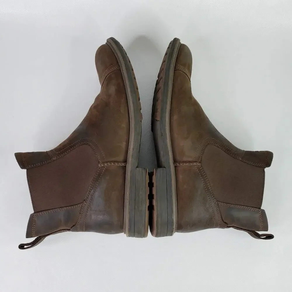 UGG Biltmore Chelsea Short Boots Brown Suede Mens Size 12 Shoes Rugged